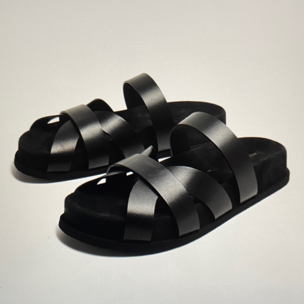 Neous Ibor Suede Leather Flat Slides Never Used Made in Italy 🇮🇹